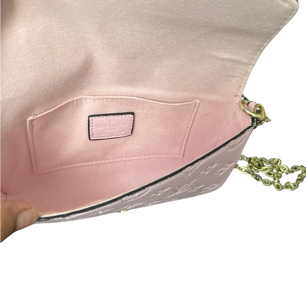 Louis Vuitton Peach Clutch with Gold Chain - Picture 3 of 4